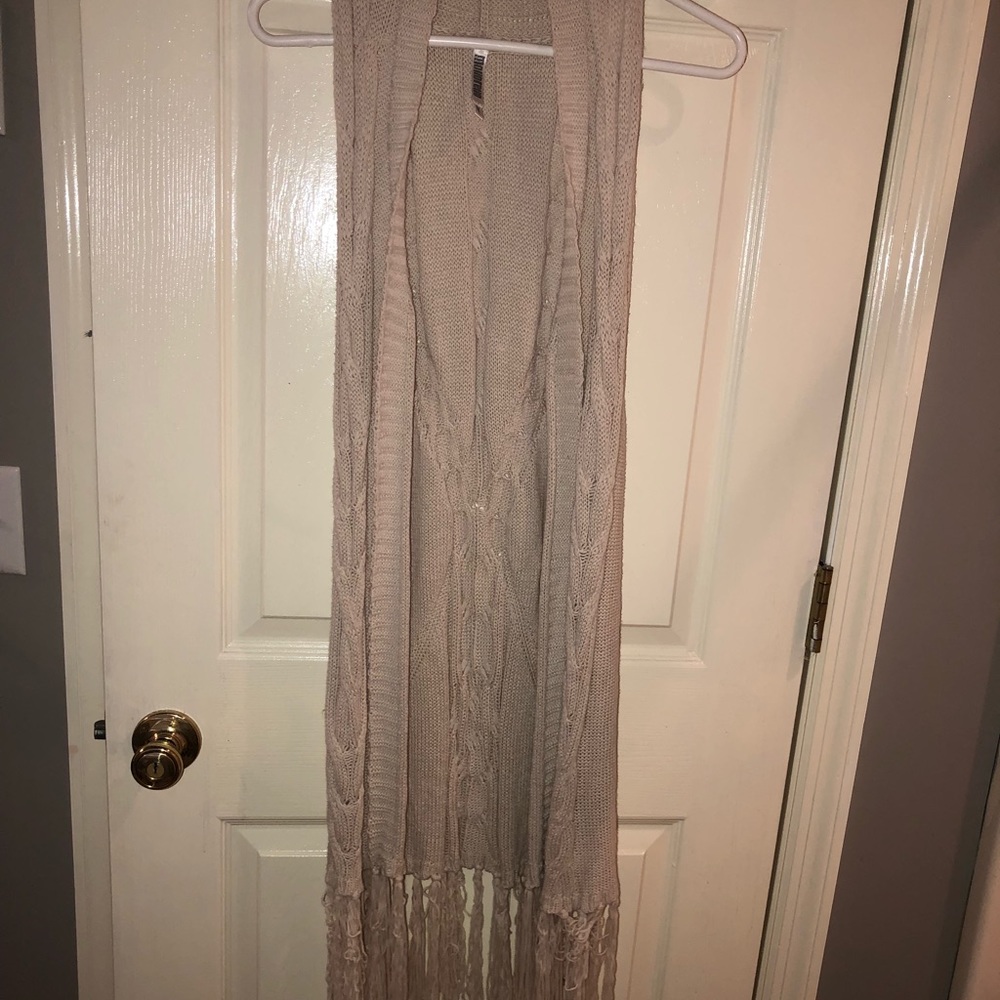 LONG fringe vest